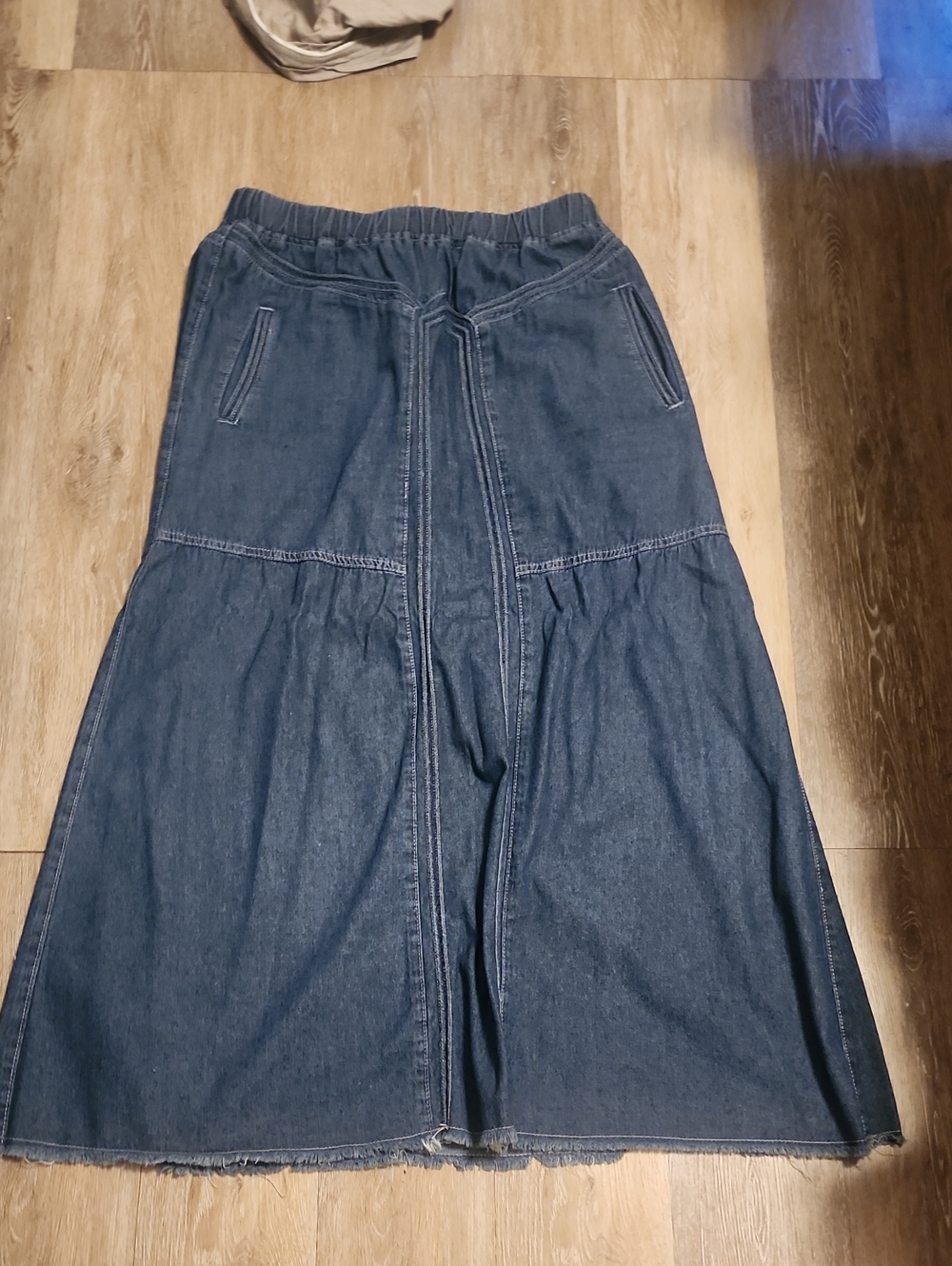 Women’s Dark Blue Denim Maxi Skirt